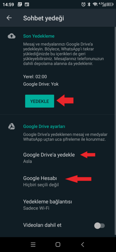 WhatsApp hesabını başka telefona aktarma