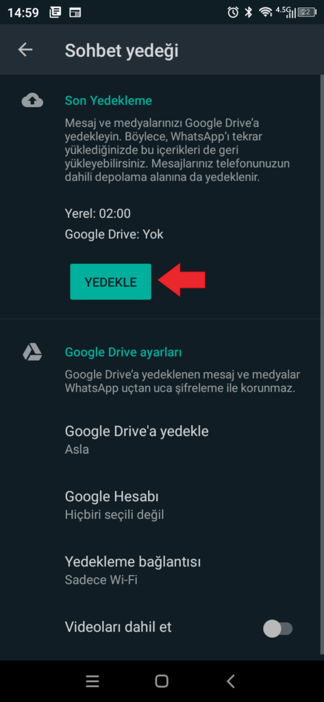 WhatsApp hesabını başka telefona aktarma